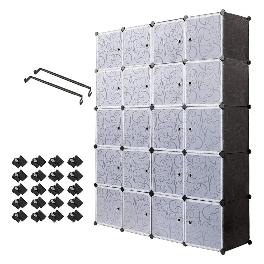 20 Cube 12 Cube Organizer Stackable Plastic Cube Storage Shelves Multifunctional Modular Closet Cabinet Bedroom Living Room C03 Top Merken Winkel
